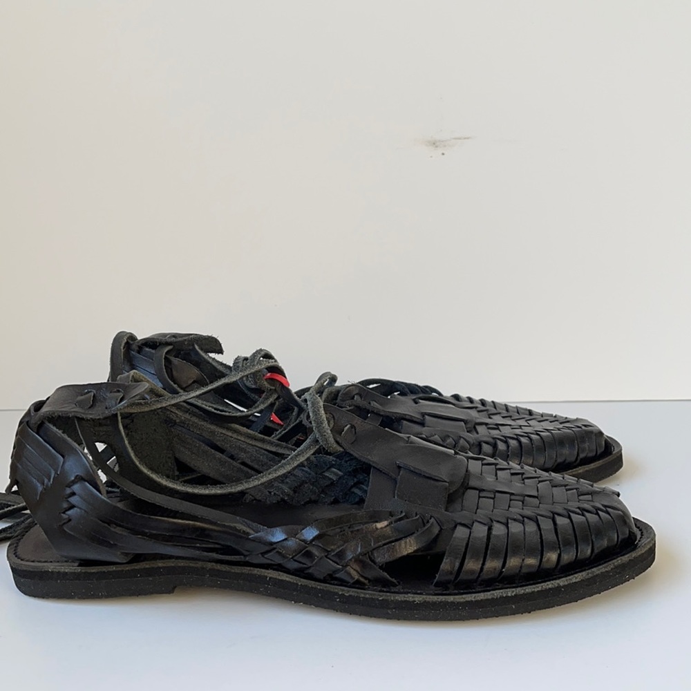 Chamula 'Sayulita' Handmade Leather Lace up Sandal